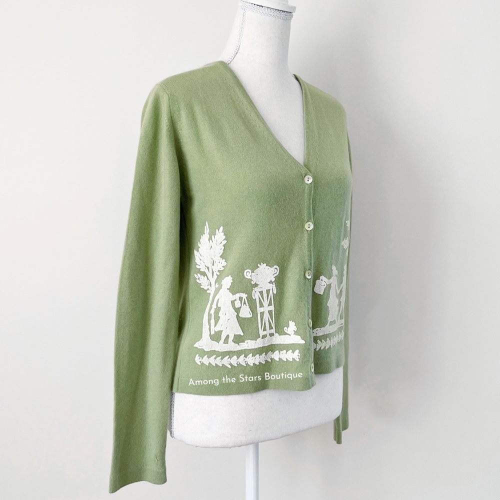 Extremely Rare Y2K Vintage Cashmere Cardigan ASO Phoebe Buffay in Friends - Picture 9 of 13